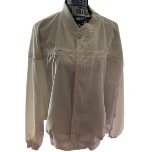 Men’s white bomber jacket